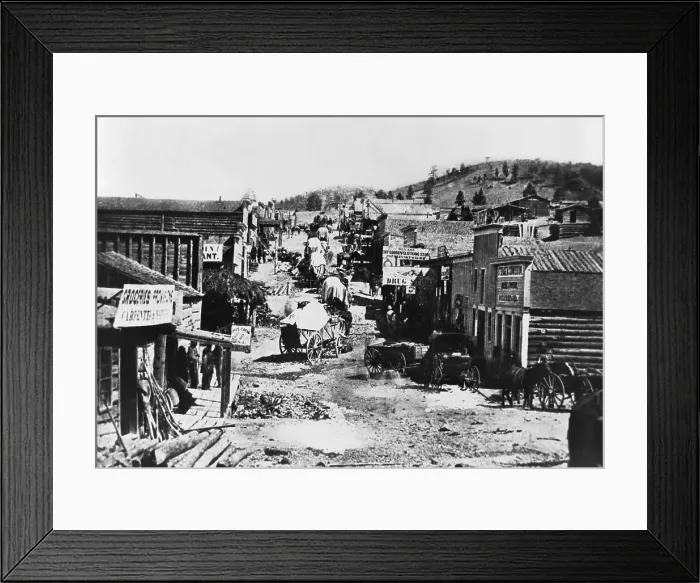 Framed Print : Helena, Montana, in 1865 Framed Print : Helena, Montana, in 1865