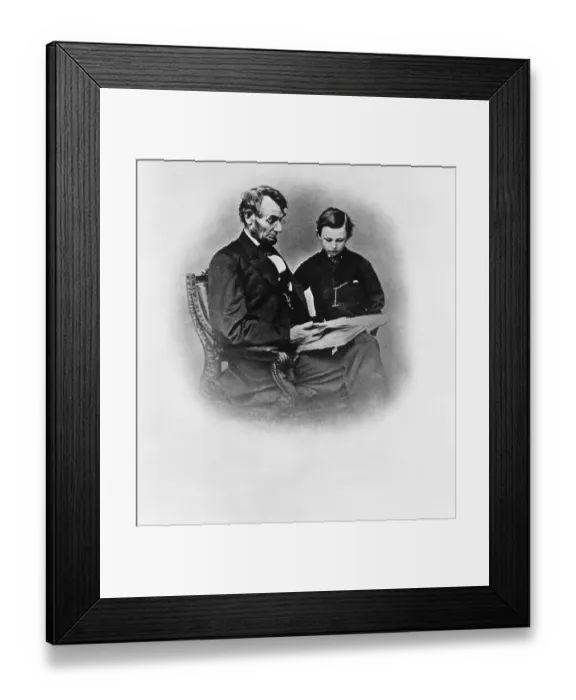Framed Print : Abraham Lincoln and Son Framed Print : Abraham Lincoln and Son