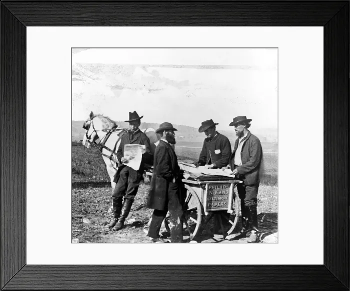 Framed Print : Men Purchasing Newspapers Framed Print : Men Purchasing Newspapers