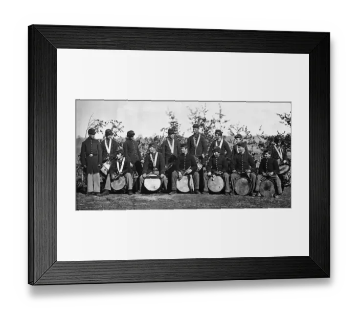 Framed Print : Drummer Boys of the 61st New York Infantry During the Civil War