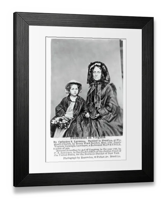 Framed Print : Slave Child Adopted By Brooklyn Matron Framed Print : Slave Child Adopted By Brooklyn Matron
