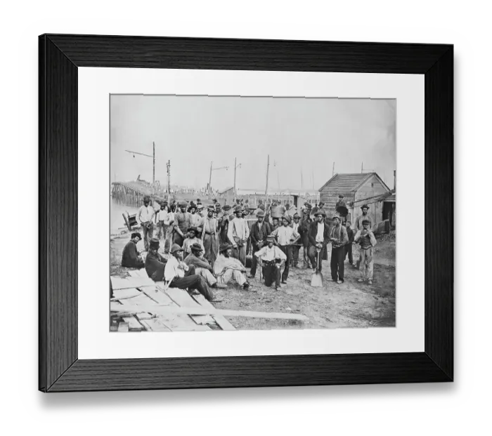 Framed Print : Black Laborers At Alexandria Framed Print : Black Laborers At Alexandria