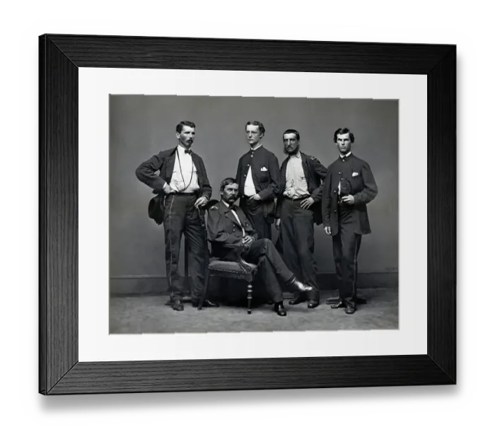 Framed Print : General Alfred Pleasonton and Staff Framed Print : General Alfred Pleasonton and Staff