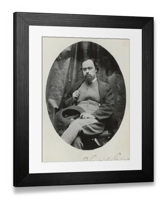 Framed Print : Portrait of Raphaelite Activist Dante Gabriel Rossetti Framed Print : Portrait of Raphaelite Activist Dante Gabriel Rossetti