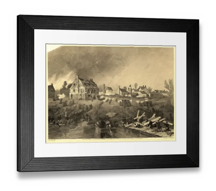 Framed Print : Union Assault on Fredericksburgh Framed Print : Union Assault on Fredericksburgh