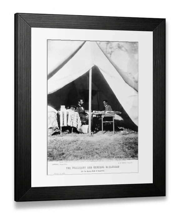 Framed Print : Abraham Lincoln Sitting with General McClellan