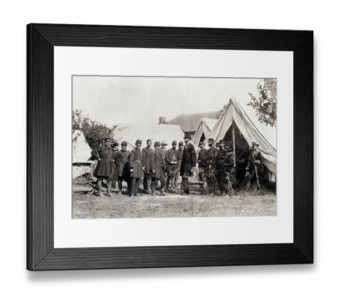 Framed Print : Lincoln Visits Civil War Headquarters Framed Print : Lincoln Visits Civil War Headquarters