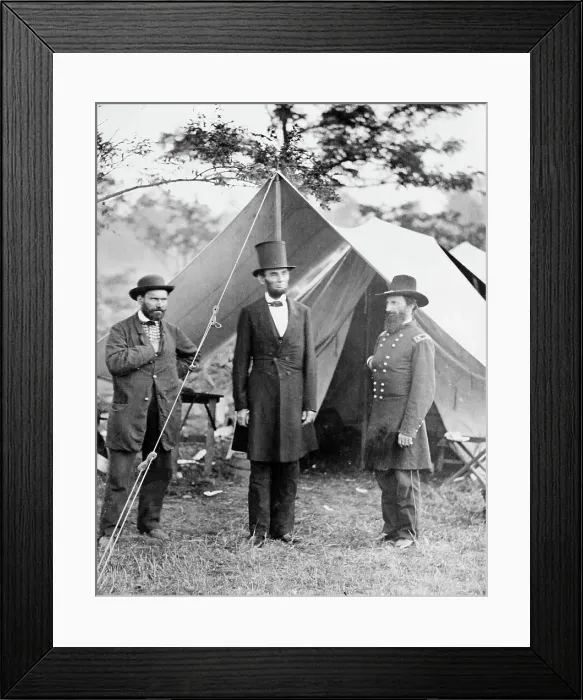 Framed Print : Allan Pinkerton, Abraham Lincoln, and John A. McClernand Framed Print : Allan Pinkerton, Abraham Lincoln, and John A. McClernand