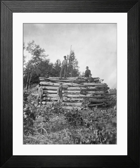 Framed Print : Soldiers Receiving Signal at Signal Tower