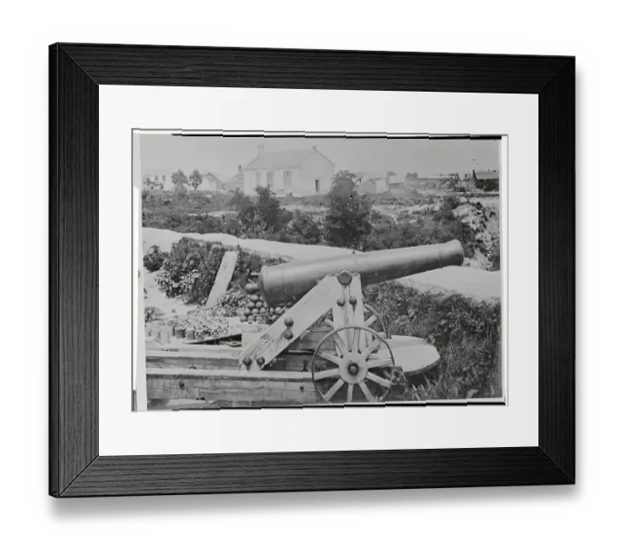 Framed Print : Confederate Gun in Yorktown