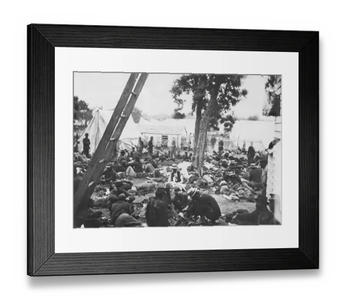 Framed Print : Wounded Resting At Field Hospital Framed Print : Wounded Resting At Field Hospital