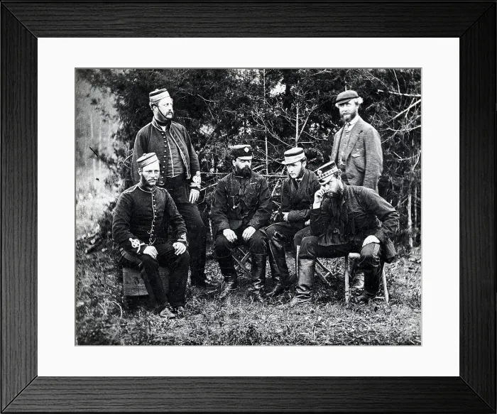 Framed Print : Six English Officers in Uniform Framed Print : Six English Officers in Uniform