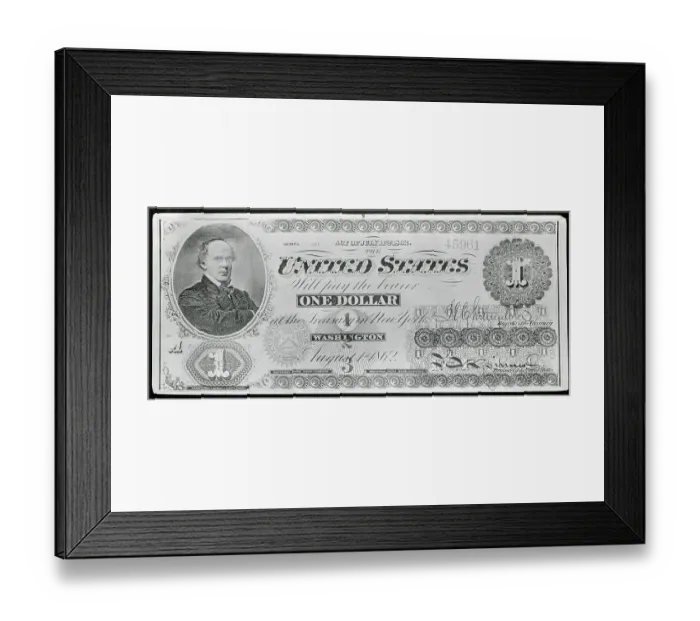 Framed Print : One Dollar Bill