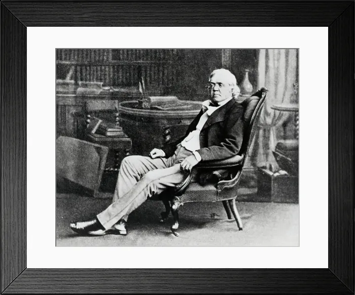 Framed Print : Novelist William Thackeray in His Study Framed Print : Novelist William Thackeray in His Study