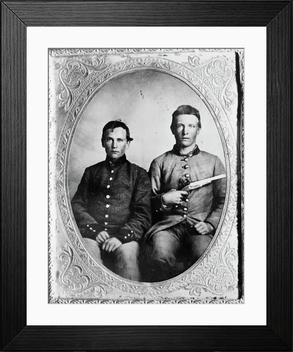 Framed Print : Two Confederate Soldiers Framed Print : Two Confederate Soldiers