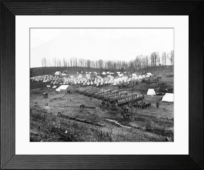 Framed Print : Union Soldiers Drilling Framed Print : Union Soldiers Drilling
