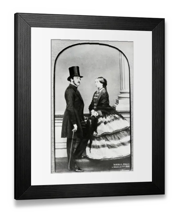 Framed Print : Visiting Card for Prince albert and Queen Victoria Framed Print : Visiting Card for Prince albert and Queen Victoria