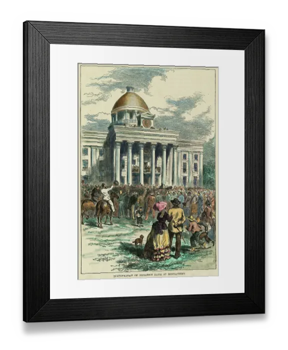 Framed Print : Inauguration of Jefferson Davis at Montgomery