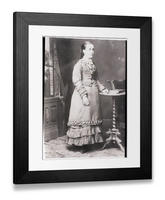 Framed Print : Helene Demuth Standing by Desk Framed Print : Helene Demuth Standing by Desk