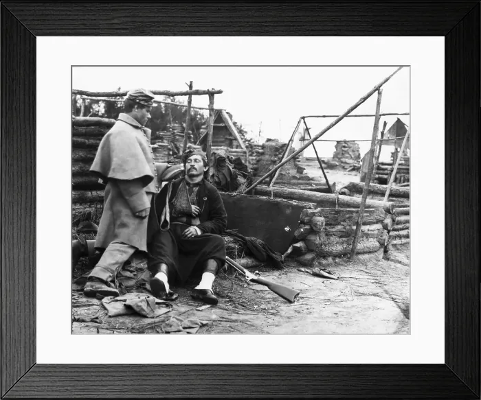 Framed Print : Wounded Civil War Zouave Soldier Framed Print : Wounded Civil War Zouave Soldier