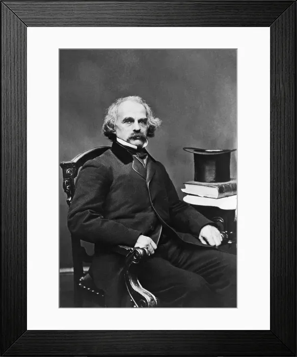 Framed Print : Seated Portrait of Nathaniel Hawthorne Framed Print : Seated Portrait of Nathaniel Hawthorne
