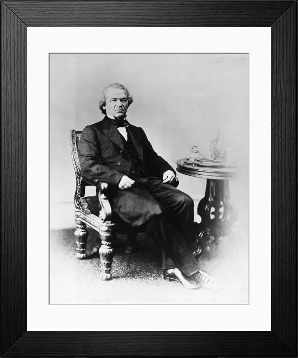 Framed Print : President Andrew Johnson Seated Framed Print : President Andrew Johnson Seated