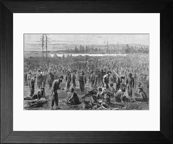 Framed Print : Confederate Soldiers at Prison Camp Framed Print : Confederate Soldiers at Prison Camp