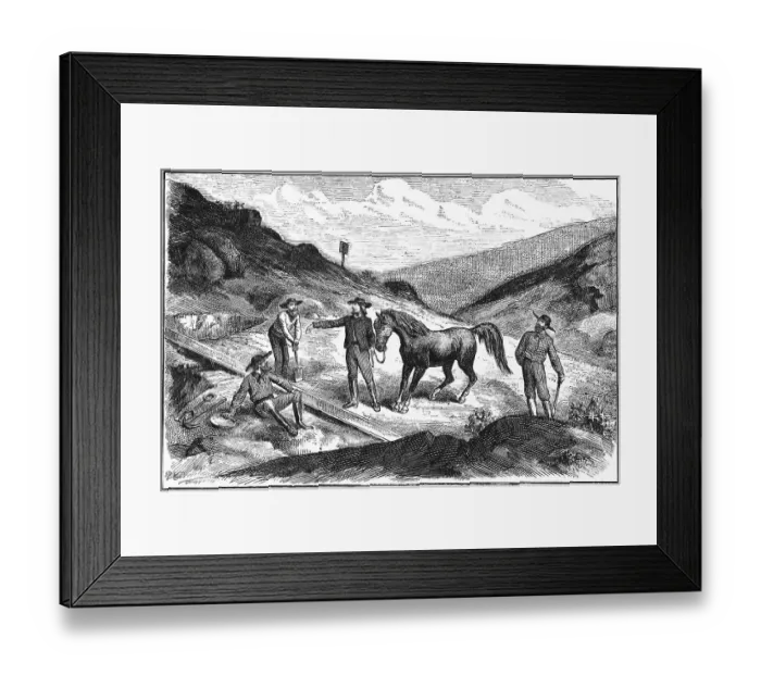 Framed Print : Henry T. P. Comstock Discovers Silver