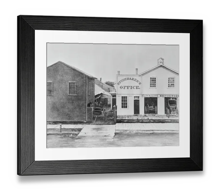 Framed Print : Studebaker Plant with Office and Shop Framed Print : Studebaker Plant with Office and Shop
