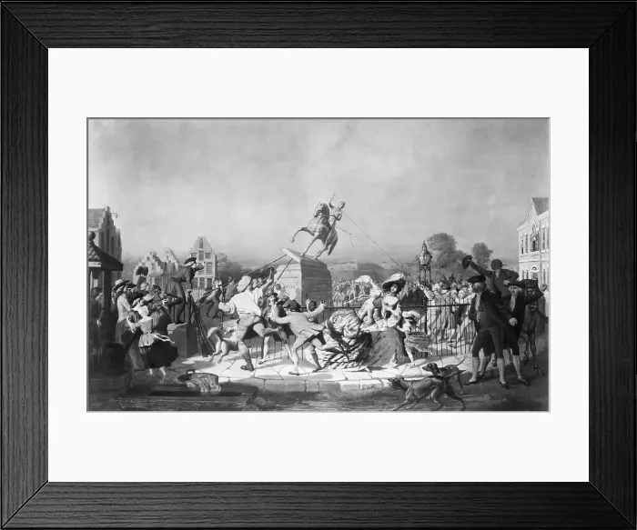 Framed Print : Tearing Down Statue Of George Iii Framed Print : Tearing Down Statue Of George Iii