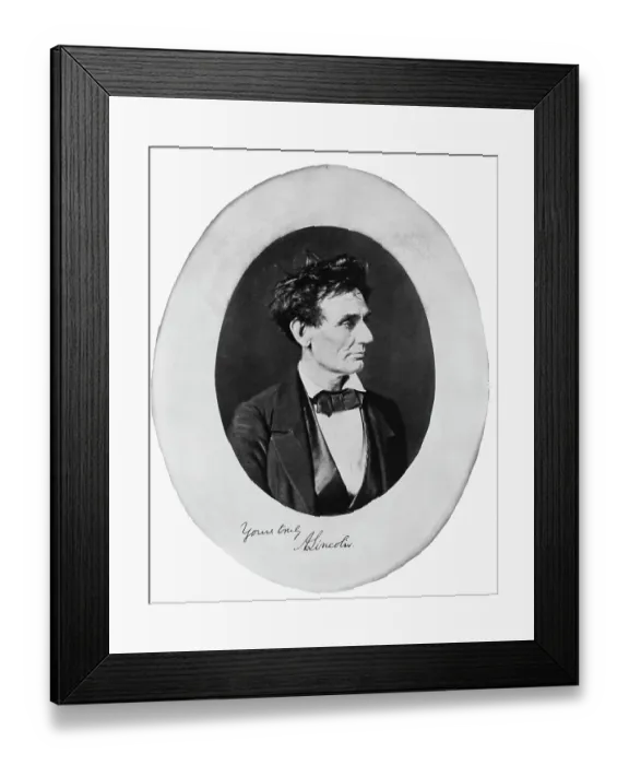 Framed Print : Portrait Photograph Of Abraham Lincoln Framed Print : Portrait Photograph Of Abraham Lincoln