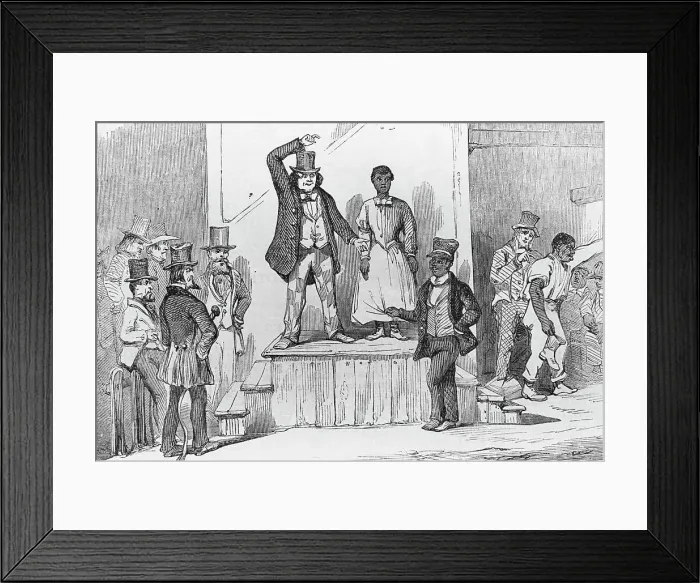 Framed Print : Slave Auction
