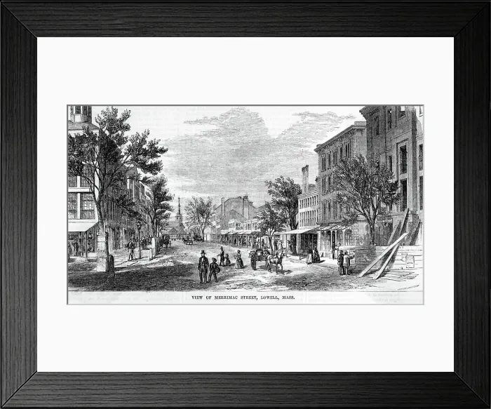Framed Print : Merrimac Street During the Day Framed Print : Merrimac Street During the Day