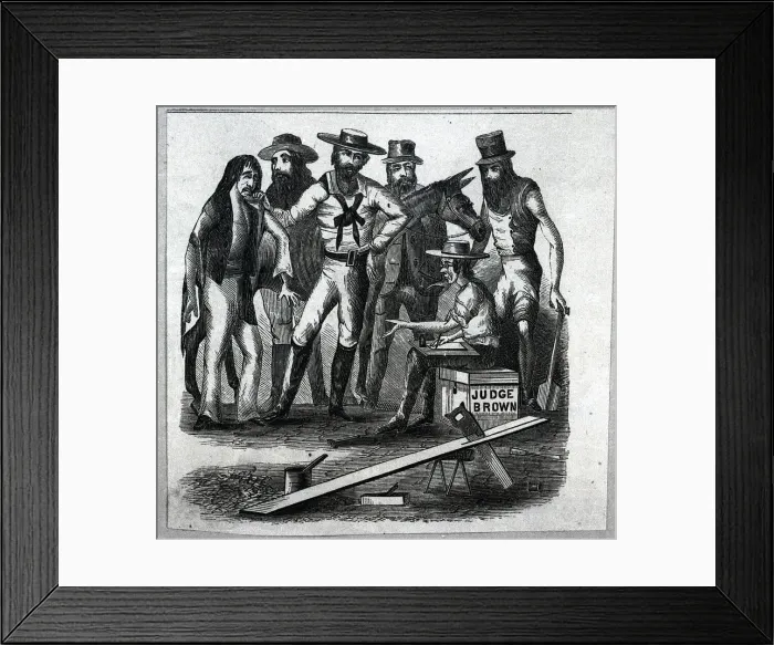 Framed Print : Law Courts in Western Mining District Framed Print : Law Courts in Western Mining District