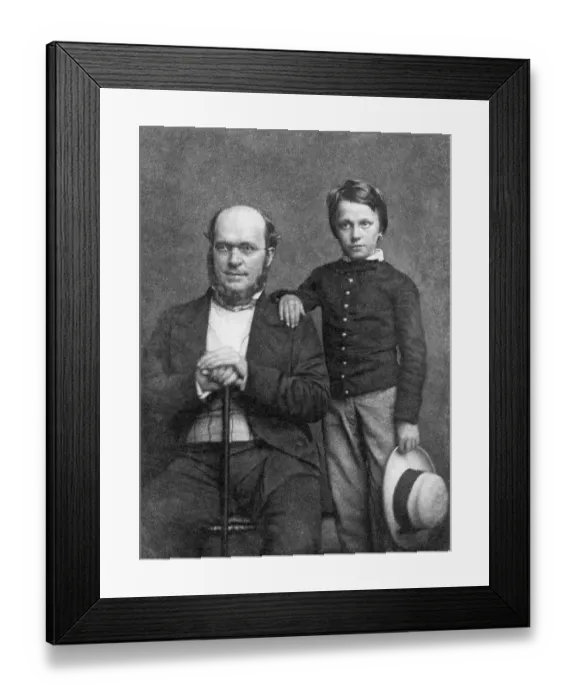 Framed Print : Henry James Sr. With Son Henry Jr Framed Print : Henry James Sr. With Son Henry Jr