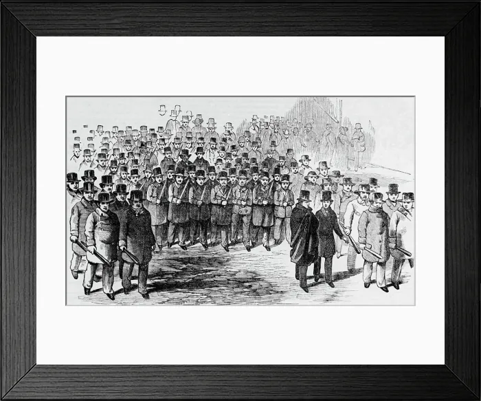 Framed Print : Police Take Fugitive Slave To Boat Framed Print : Police Take Fugitive Slave To Boat