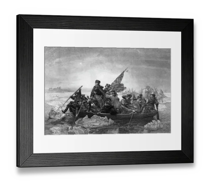 Framed Print : Painting Of Washington Crossing Delaware Framed Print : Painting Of Washington Crossing Delaware