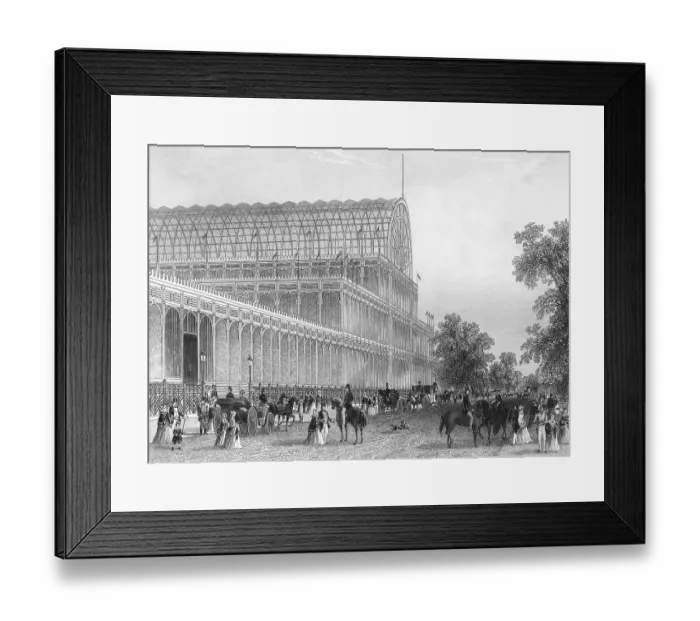 Framed Print : Engraving of the South Transept of the Crystal Palace Framed Print : Engraving of the South Transept of the Crystal Palace