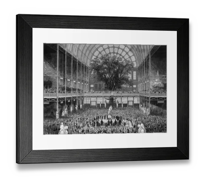 Framed Print : Crowd Inside the Crystal Palace at the Closing of the Great Exhibition Framed Print : Crowd Inside the Crystal Palace at the Closing of the Great Exhibition