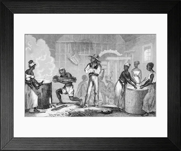 Framed Print : Nineteenth-Century Print of Slave Labor In Brazil Framed Print : Nineteenth-Century Print of Slave Labor In Brazil