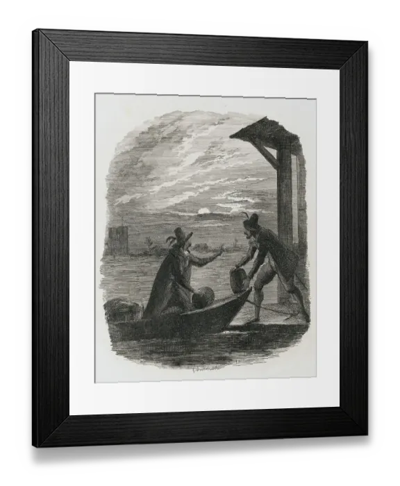 Framed Print : Guy Fawkes and Catesby Exporting Gun Powder Under Moonlight Framed Print : Guy Fawkes and Catesby Exporting Gun Powder Under Moonlight