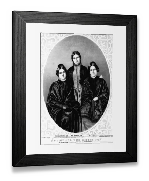 Framed Print : Fox Sisters and Mrs. Fish Framed Print : Fox Sisters and Mrs. Fish