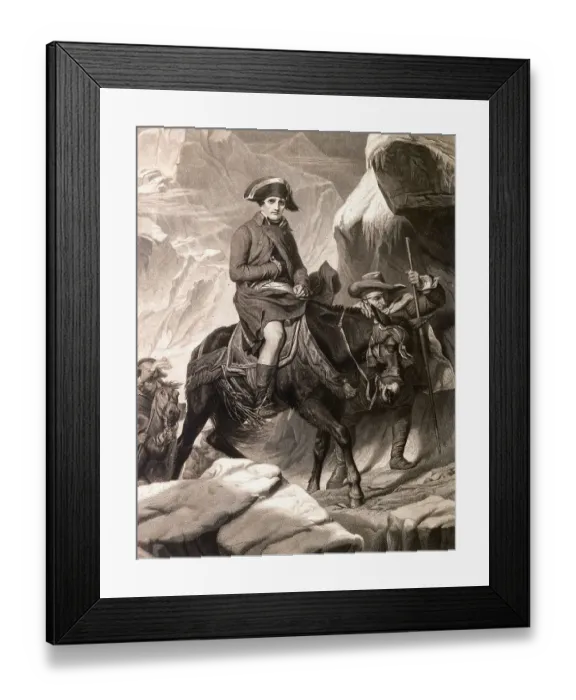 Framed Print : Napoleon Crossing the Alps Framed Print : Napoleon Crossing the Alps