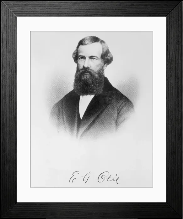 Framed Print : Early Portrait of Passenger Elevator Inventor E. G. Otis Framed Print : Early Portrait of Passenger Elevator Inventor E. G. Otis