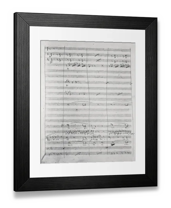 Framed Print : Musical Manuscript for Rigoletto Framed Print : Musical Manuscript for Rigoletto