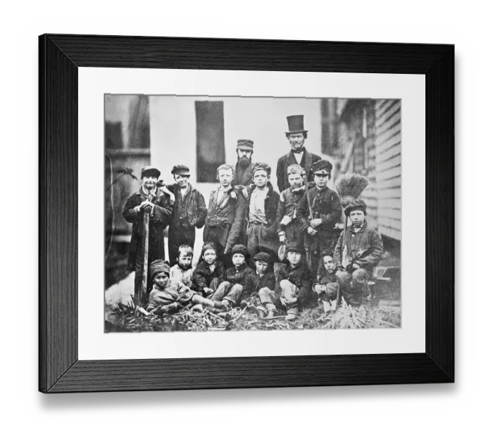 Framed Print : Teacher And Waifs Of London Reformatory Framed Print : Teacher And Waifs Of London Reformatory