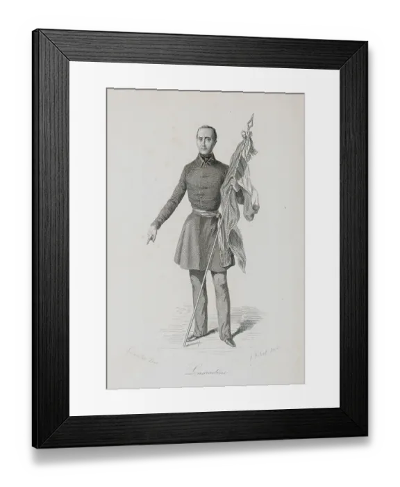 Framed Print : Portrait of Alphonse de Lamartine Framed Print : Portrait of Alphonse de Lamartine