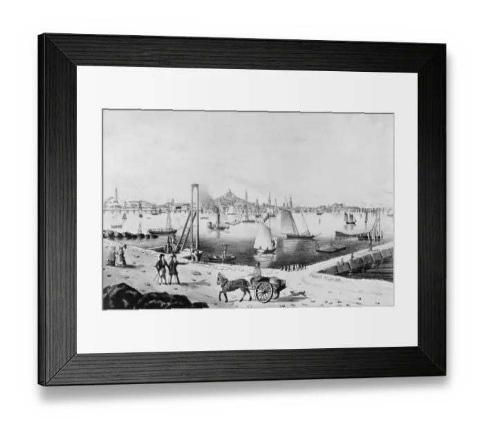 Framed Print : Dock Scene of Boston Framed Print : Dock Scene of Boston