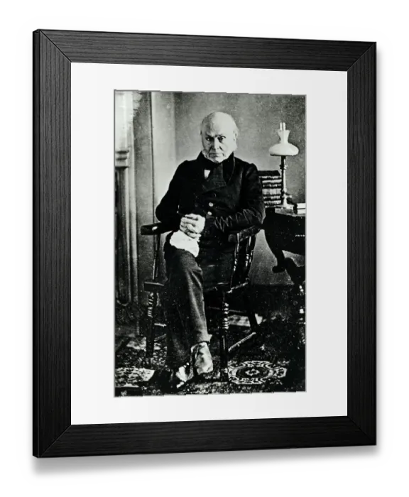 Framed Print : Seated Photo Of John Quincy Adams Framed Print : Seated Photo Of John Quincy Adams