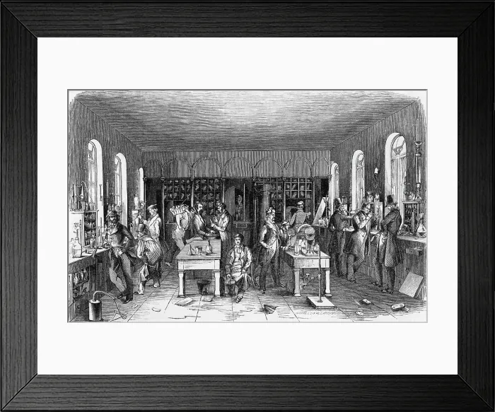 Framed Print : Justus Von Liebig Famous Chemist Woodcut Framed Print : Justus Von Liebig Famous Chemist Woodcut